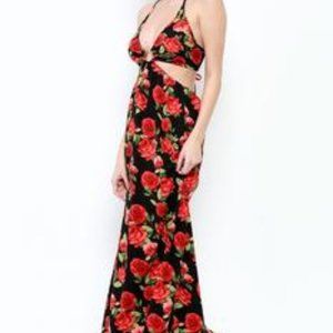 Women's Becky Floral Sexy Multi HIgh Waist Peek-A-